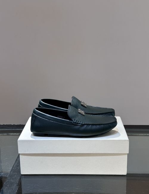 Dolce & Gabbana DG Calfskin Driving Loafers With Rubber Sole