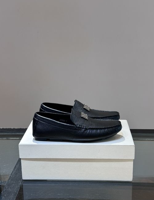 Dolce & Gabbana DG Calfskin Driving Loafers With Rubber Sole