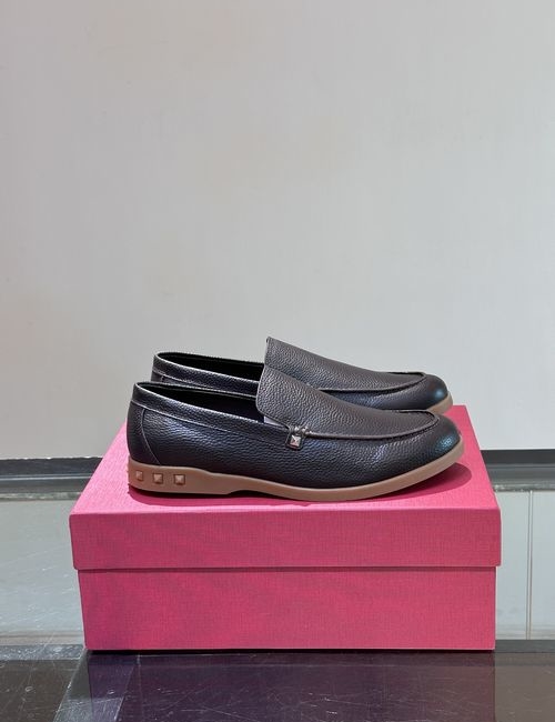 Valentino Loafers Cowhide Hardware Logo Rubber Sole