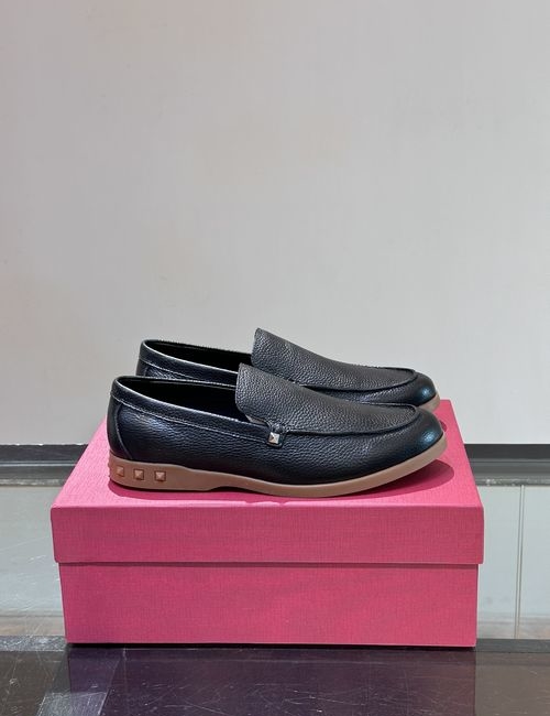 Valentino Loafers Cowhide Hardware Logo Rubber Sole