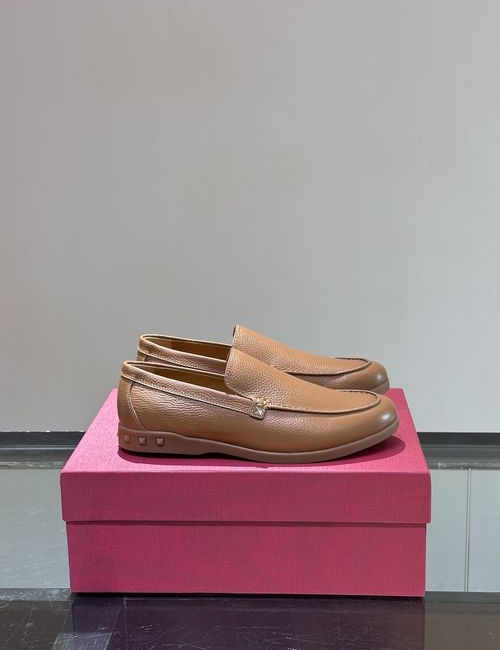 Valentino Loafers Cowhide Hardware Logo Rubber Sole