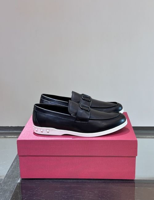 Valentino Loafers Cowhide Hardware Logo Rubber Sole