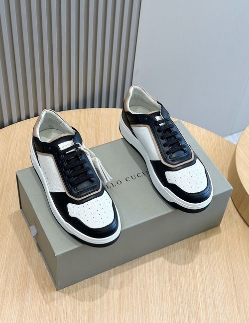 Brunello Cucinelli BC Suede Calfskin Sneakers With Fishbone Sole