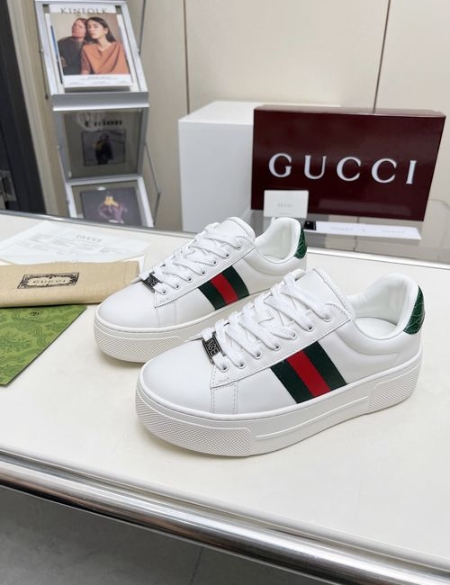 Gucci Classic Platform White Sneakers