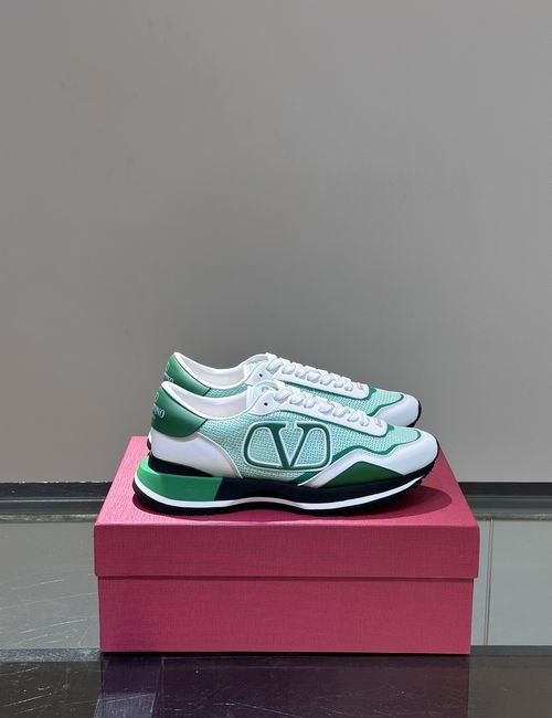 Valentino Stitched Leather Casual Sneakers