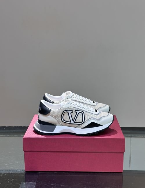 Valentino Stitched Leather Casual Sneakers