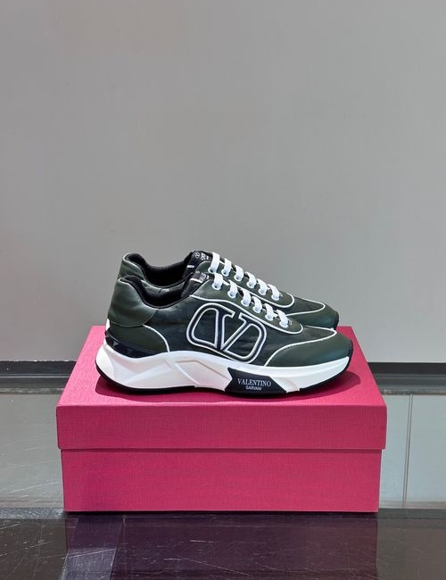 Valentino Stitched Leather Casual Sneakers