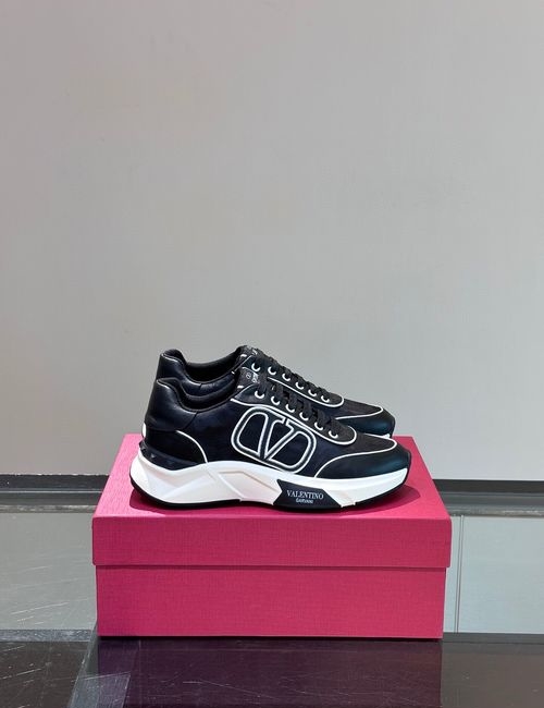 Valentino Stitched Leather Casual Sneakers