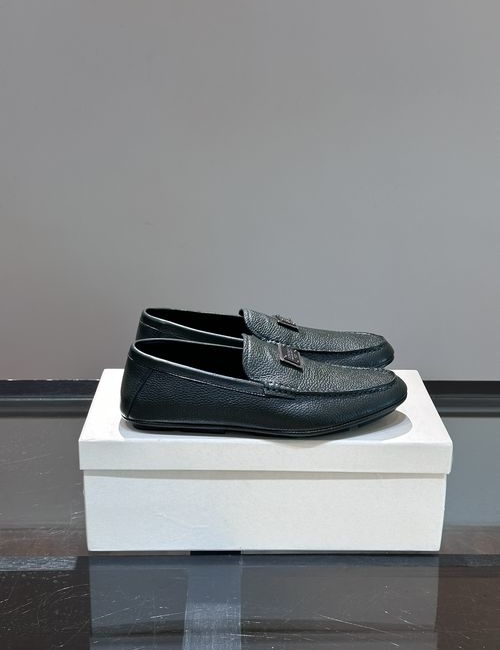 Dolce & Gabbana DG Cowhide Loafers With Anti-slip Rubber Sole