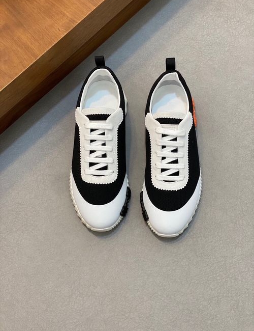 Hermes Bouncing Leather Mesh Sneakers