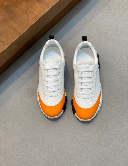 Hermes Bouncing Leather Mesh Sneakers