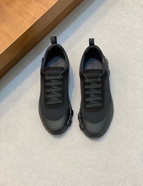 Hermes Bouncing Leather Mesh Sneakers