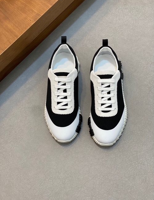 Hermes Bouncing Leather Mesh Sneakers