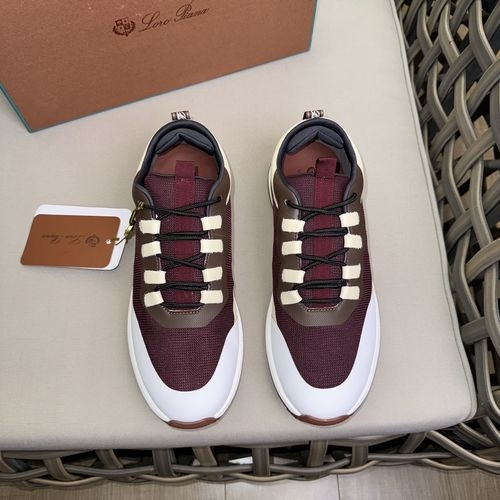 Loro Piana LP Knit Fabric Nappa Leather Sneakers
