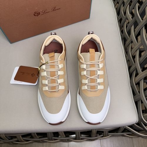 Loro Piana LP Knit Fabric Nappa Leather Sneakers