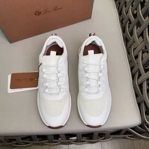 Loro Piana LP Knit Fabric Nappa Leather Sneakers