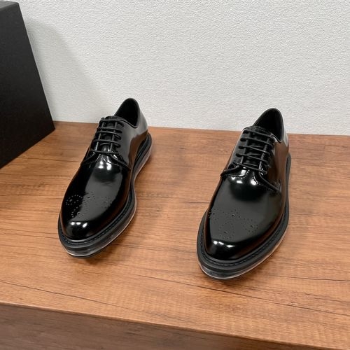 Prada Patent Leather Air Cushion Derby Shoes
