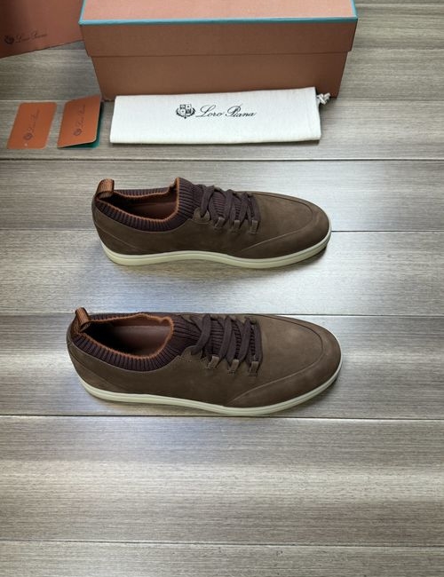 Loro Piana LP Premium Suede Leather Casual Sneakers