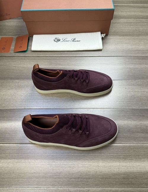 Loro Piana LP Premium Suede Leather Casual Sneakers
