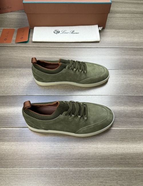 Loro Piana LP Premium Suede Leather Casual Sneakers