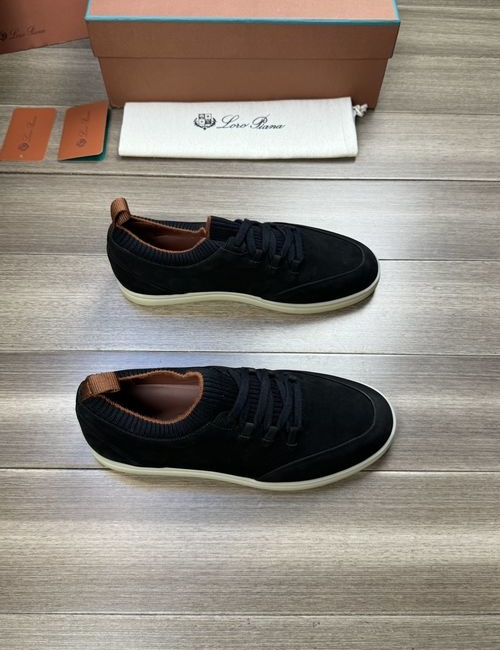 Loro Piana LP Premium Suede Leather Casual Sneakers