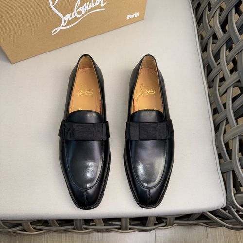 Christian Louboutin Cowhide Rivet Decor Leather Sole Shoes