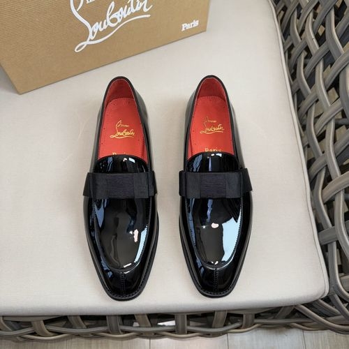 Christian Louboutin Cowhide Rivet Decor Leather Sole Shoes