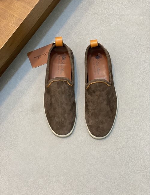 Loro Piana LP Summer Walk Suede Moccasin Shoes