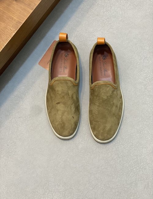 Loro Piana LP Summer Walk Suede Moccasin Shoes