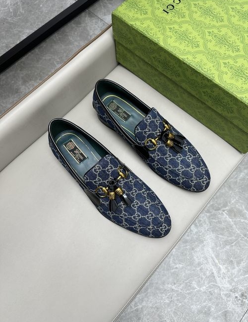 Gucci Denim Upper Leather Sole Fashion Shoes
