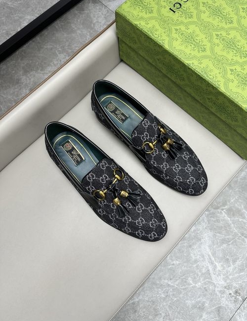 Gucci Denim Upper Leather Sole Fashion Shoes