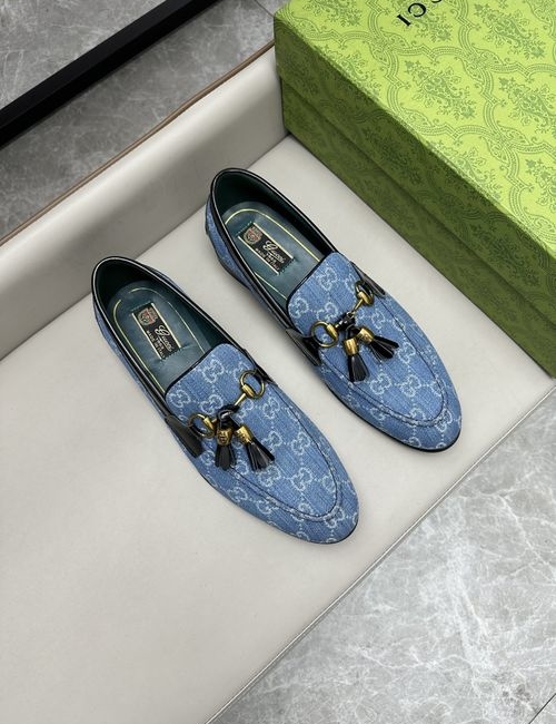Gucci Denim Upper Leather Sole Fashion Shoes