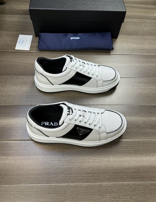 Prada Patent Cowhide TPU Rubber Sole Shoes