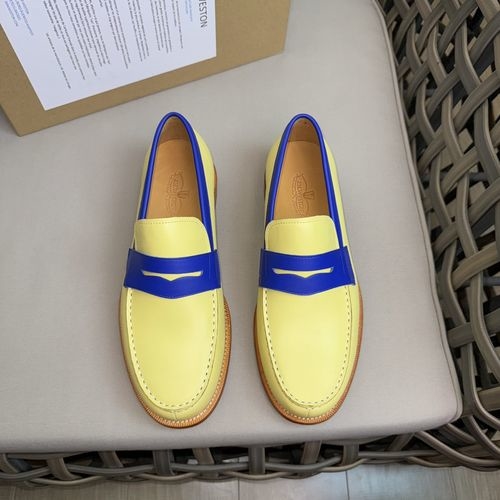 J.M.Weston Derby Leather Shoes With Cow Sole