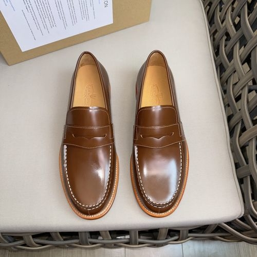 J.M.Weston Derby Leather Shoes With Cow Sole