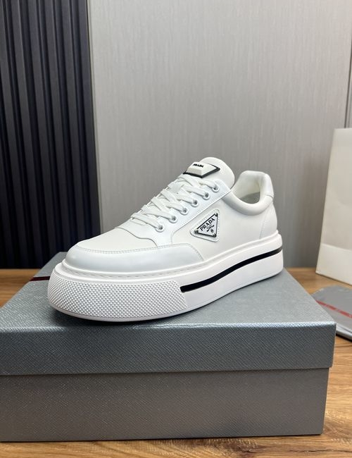 Prada Cow Leather Casual Shoes With Original Sole