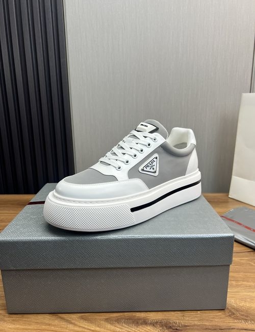 Prada Cow Leather Casual Shoes With Original Sole