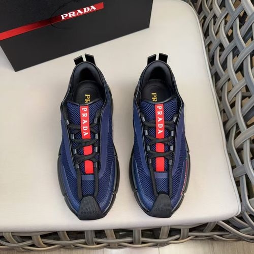Prada Luna Rossa Platform Stitched Sneakers
