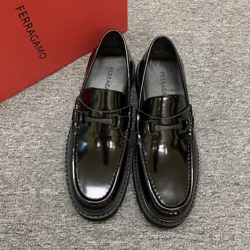 Ferragamo Thick Sole Loafers With Handmade Stitches
