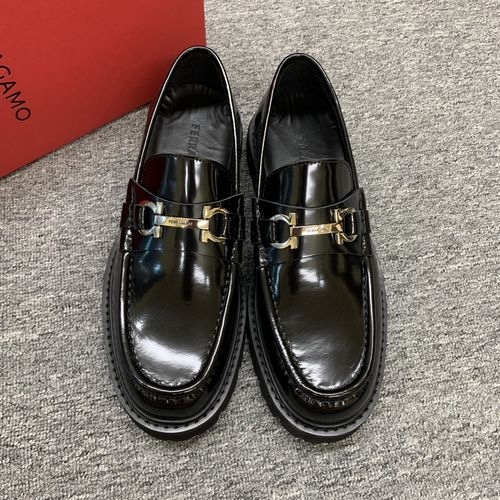 Ferragamo Thick Sole Loafers With Handmade Stitches