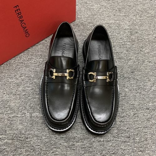 Ferragamo Thick Sole Loafers With Handmade Stitches