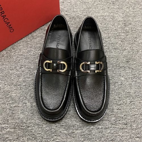Ferragamo Thick Sole Loafers With Handmade Stitches