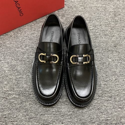 Ferragamo Thick Sole Loafers With Handmade Stitches