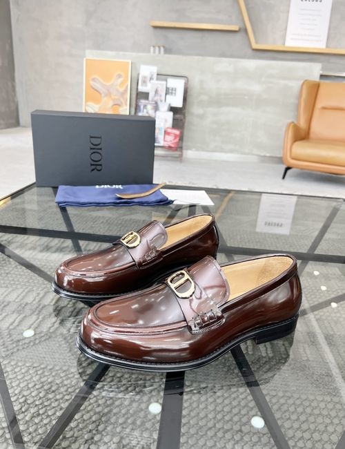Christian Dior CD Slip-on Leather Sole Dress Shoes