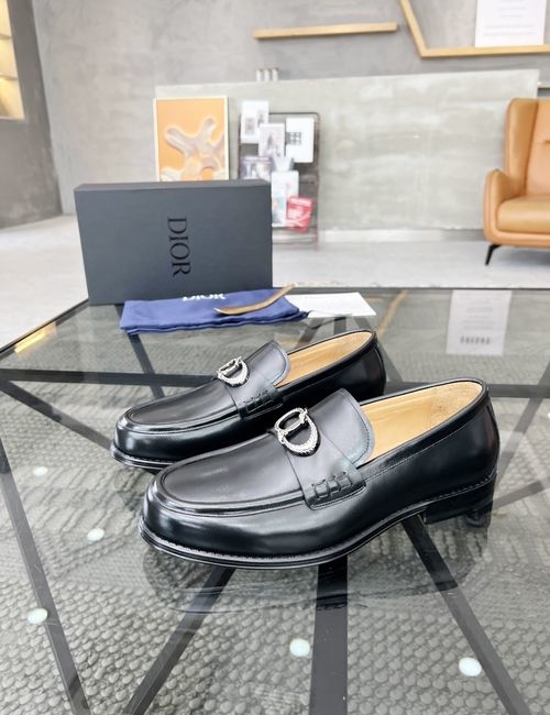 Christian Dior CD Slip-on Leather Sole Dress Shoes