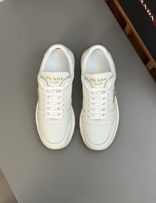 Prada Leather Fabric Casual Sports Sneakers