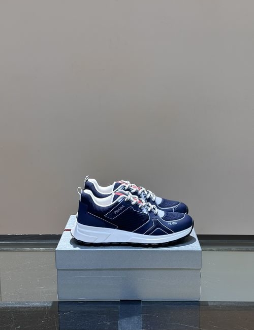 Prada Leather Mesh Breathable Sneakers