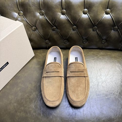 Dolce & Gabbana DG Leather Loafers Non-slip Rubber Sole