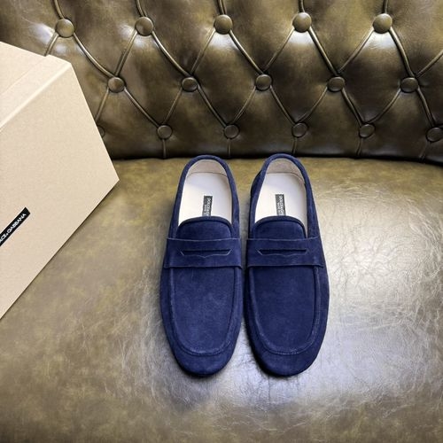Dolce & Gabbana DG Leather Loafers Non-slip Rubber Sole