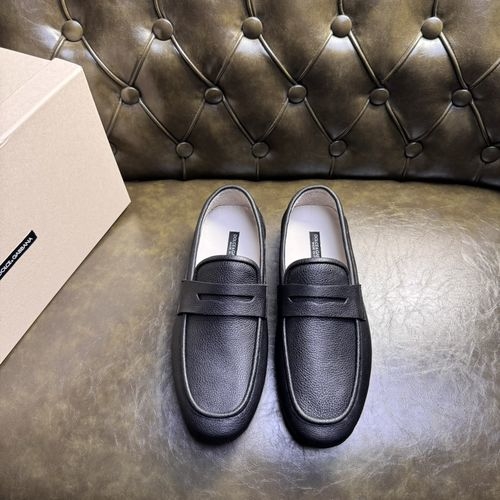 Dolce & Gabbana DG Leather Loafers Non-slip Rubber Sole